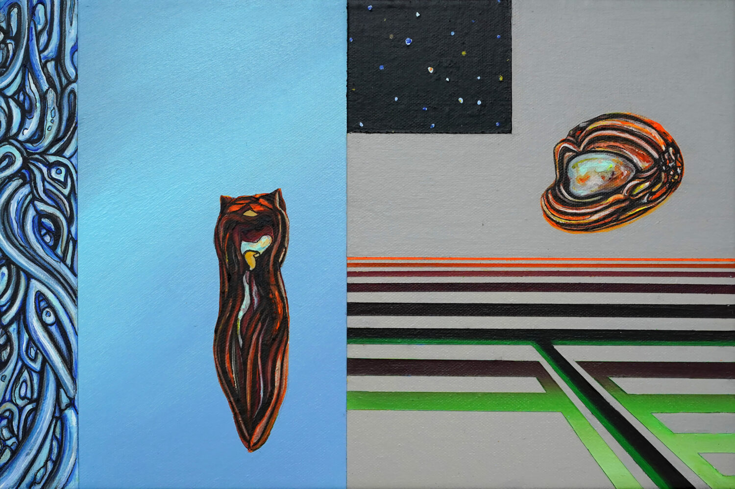 Abstract Art Enrique Gutierrez Paintings Acrylic and ink